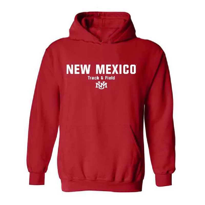 New Mexico - NCAA Women's Track & Field : Laylah Lawson - Classic Shersey Hooded Sweatshirt Hoodie with Double Zipper Versatile Adjustable