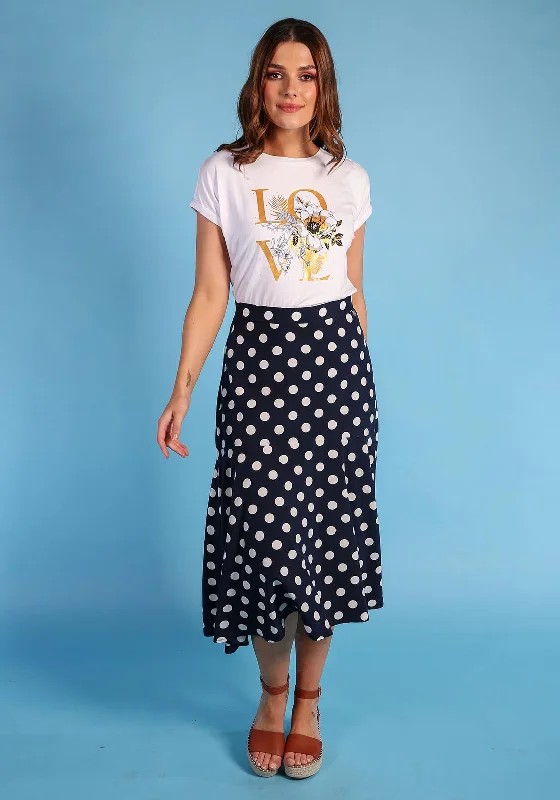 The Vanessa Skirt, Navy & White corduroy skirt cozy