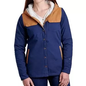 KUHL Artisan Hooded Shirt Jacket Tiered Jacket Buttoned Jacket Zippered Jacket
