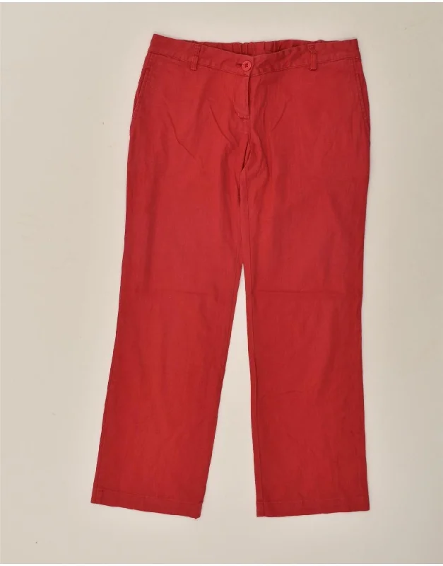 FILA Womens Straight Chino Trousers UK 14 Large W34 L29 Red Polyester Trousers Fall Fleece FILA Womens Straight Chino Trousers UK 14 Large W34 L29 Red Polyester Trousers Fall Fleece