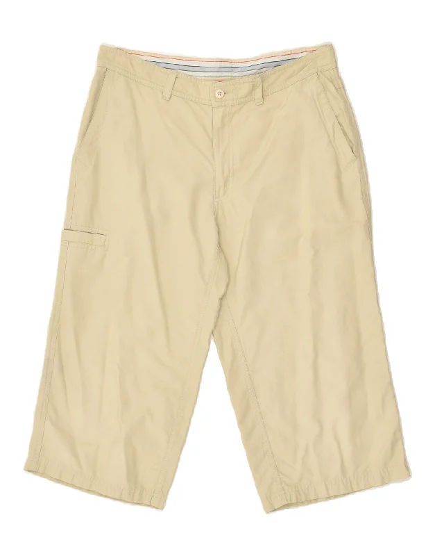 MOUNTAIN EQUIPMENT Womens Capri Trousers W34 L19  Beige Cotton Trousers Brand Named