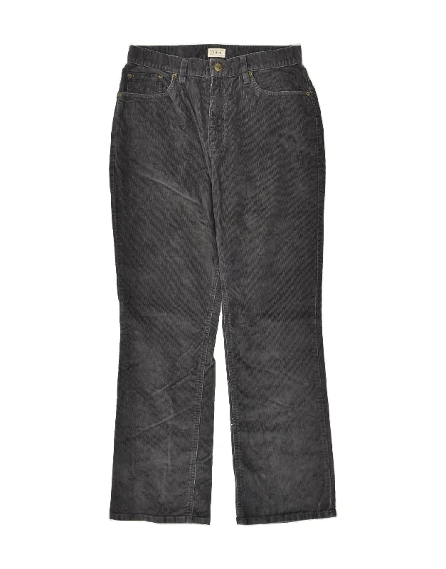 L.L.BEAN Womens High Waist Corduroy Trousers US 12 Large W30 L31 Grey Trousers Running Lightweight L.L.BEAN Womens High Waist Corduroy Trousers US 12 Large W30 L31 Grey Trousers Running Lightweight