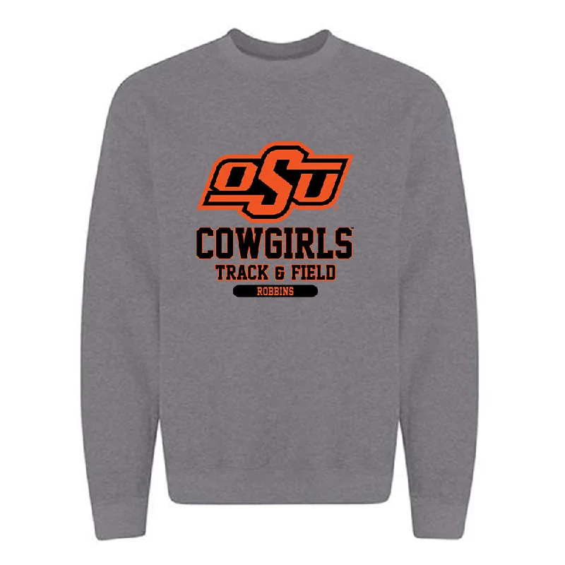 Oklahoma State - NCAA Women's Track & Field : Emma Robbins - Classic Fashion Shersey Crewneck Sweatshirt Hoodie with Puffed Sleeves Voluminous Trendy Oklahoma State - NCAA Women's Track & Field : Emma Robbins - Classic Fashion Shersey Crewneck Sweatshirt Hoodie with Puffed Sleeves Voluminous Trendy