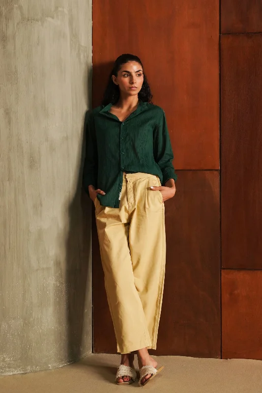 Pleated Carrot Fit Trousers Trousers stylish modern