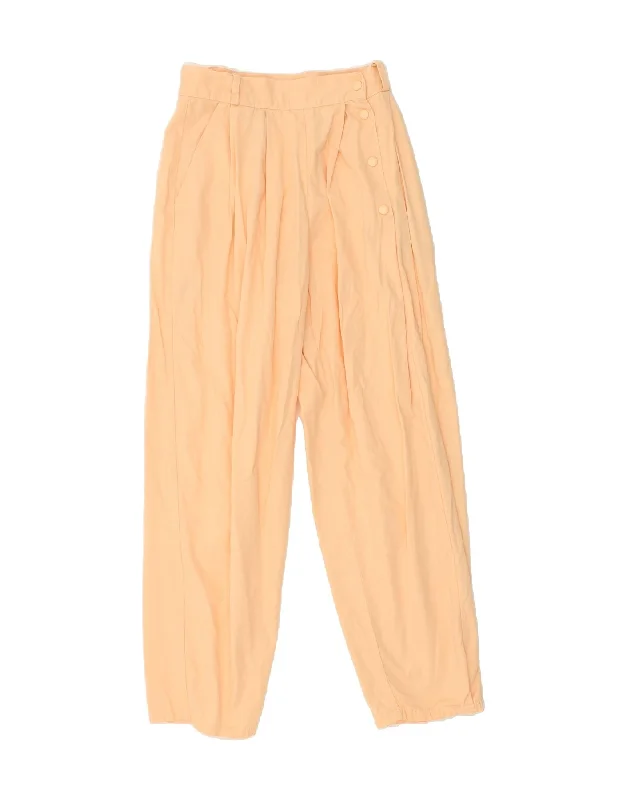 VINTAGE Womens Pegged Chino Trousers IT 42 Medium W28 L27 Beige Cotton Trousers Office Stylish VINTAGE Womens Pegged Chino Trousers IT 42 Medium W28 L27 Beige Cotton Trousers Office Stylish