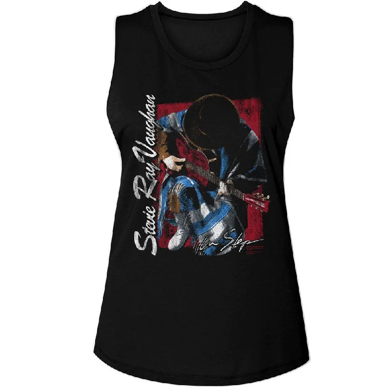 STEVIE RAY VAUGHAN Muscle Tank, Kneeling v-neck tank top