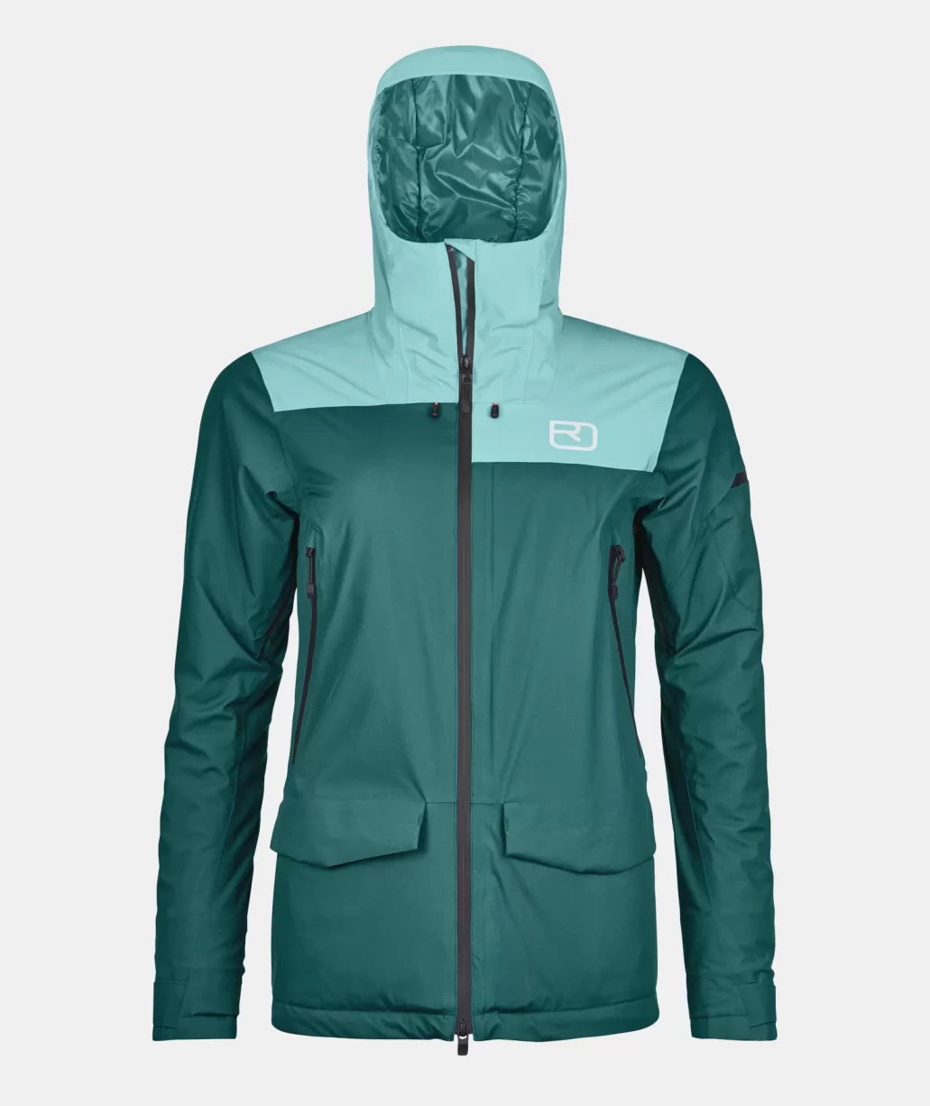 Ortovox 2L Swisswool Sedrun Jacket - Women's A-Line Jacket Boat Neck Shawl Collar