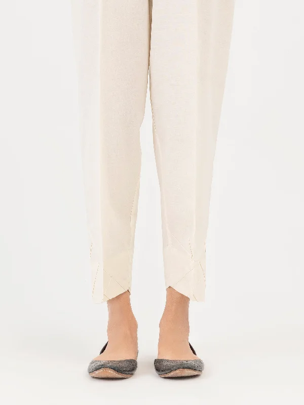Cambric Trouser-Dyed (Pret) High Waist Slim Fit Ankle Length