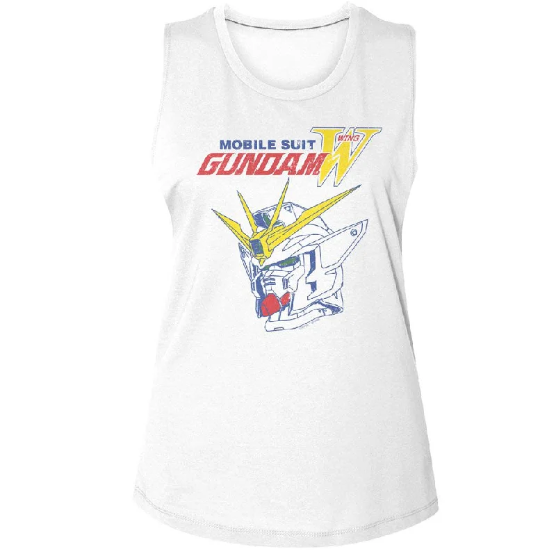 MOBILE SUIT GUNDAM Tank Top, Ms W Logo high neck tank