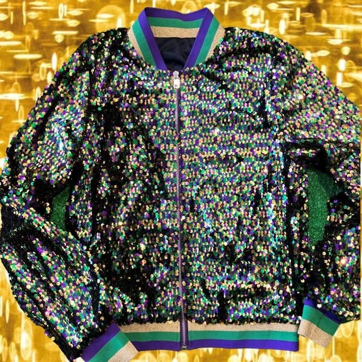 Tru Colors Gameday Mardi Gras Confetti Sequin Jacket Trench Coat Raincoat Waterproof Jacket Tru Colors Gameday Mardi Gras Confetti Sequin Jacket Trench Coat Raincoat Waterproof Jacket