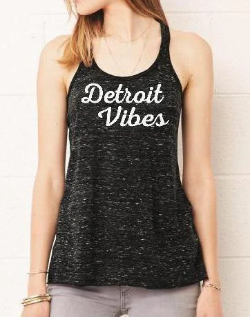 Women's Detroit Vibes Marble Flow Tank halter tank top