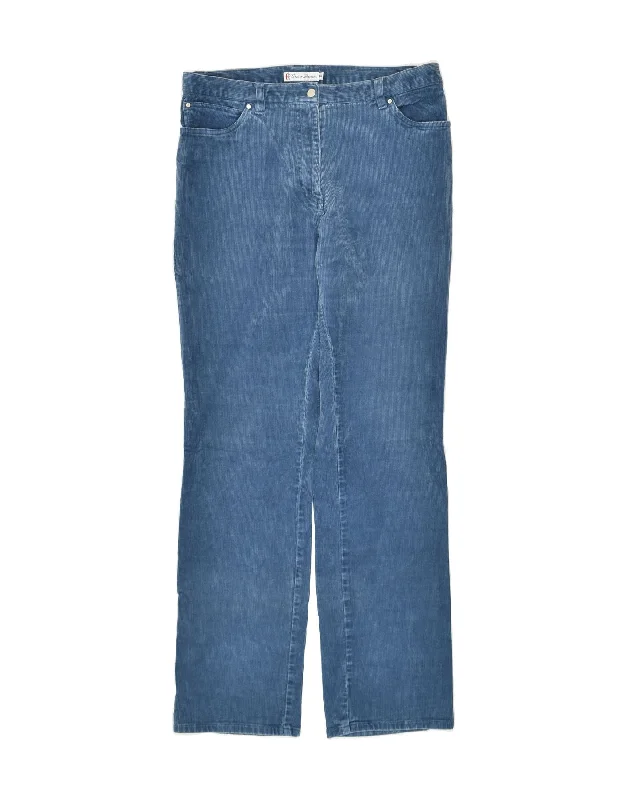 CONTE OF FLORENCE Womens Corduroy Trousers IT 46 Large W32 L31 Blue Trousers Silk Elegant CONTE OF FLORENCE Womens Corduroy Trousers IT 46 Large W32 L31 Blue Trousers Silk Elegant