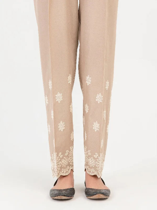 Cambric Trouser-Embroidered (Pret) Trousers chic elegant