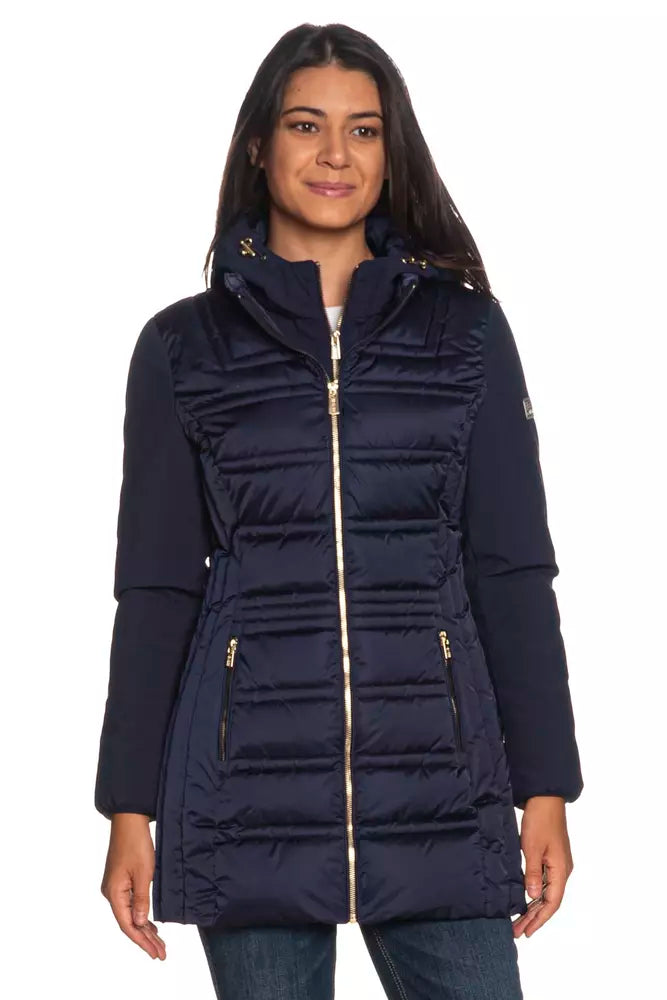 Yes Zee Chic  Technical Fabric Jacket with Women's Hood Denim Jacket Leather Jacket Suede Jacket