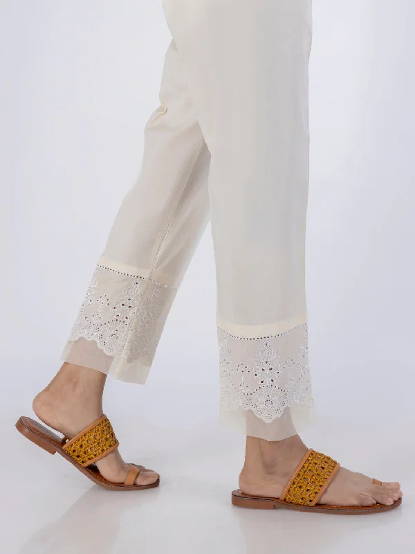 Off White Dyed Trousers - AL-T-732 Trousers Plaid Checkered
