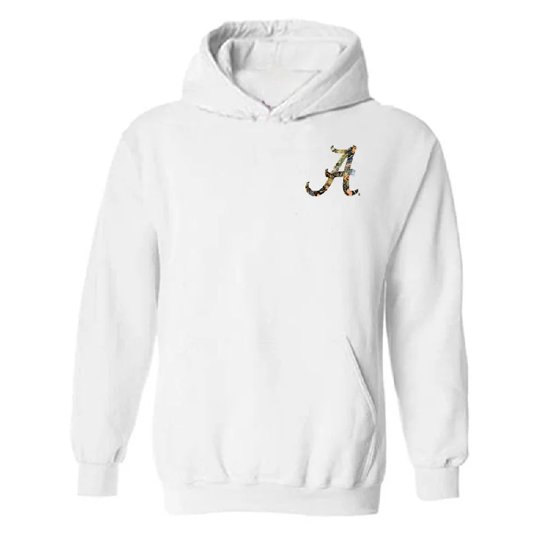 Alabama - NCAA Women's Track & Field : Makenna Estes - Tree Sand Camo Hooded Sweatshirt Hoodie with Embroidery Detailed Premium