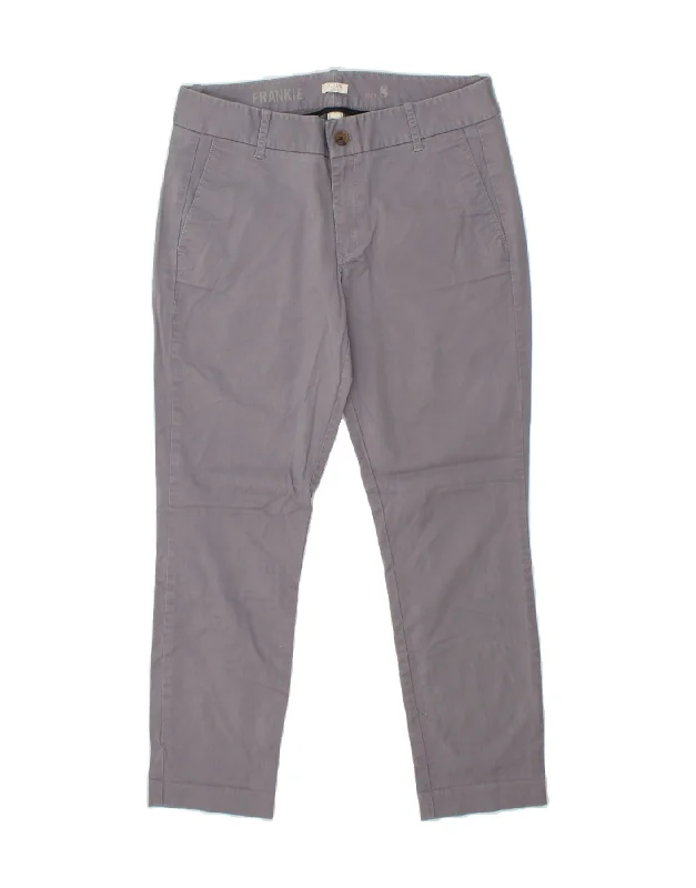 J. CREW Womens Frankie Slim Chino Trousers US 8 Medium W27 L27 Grey Cotton Trousers chic fashionable J. CREW Womens Frankie Slim Chino Trousers US 8 Medium W27 L27 Grey Cotton Trousers chic fashionable