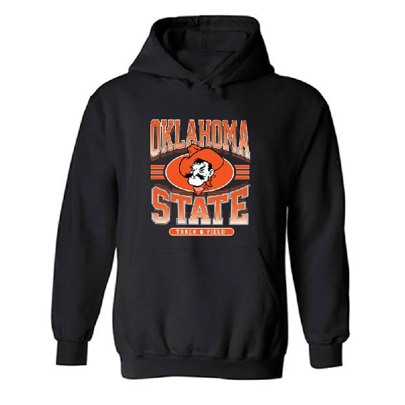 Oklahoma State - NCAA Women's Track & Field : Emma Robbins - Classic Shersey Hooded Sweatshirt Hoodie with Button Placket Classic Preppy Oklahoma State - NCAA Women's Track & Field : Emma Robbins - Classic Shersey Hooded Sweatshirt Hoodie with Button Placket Classic Preppy