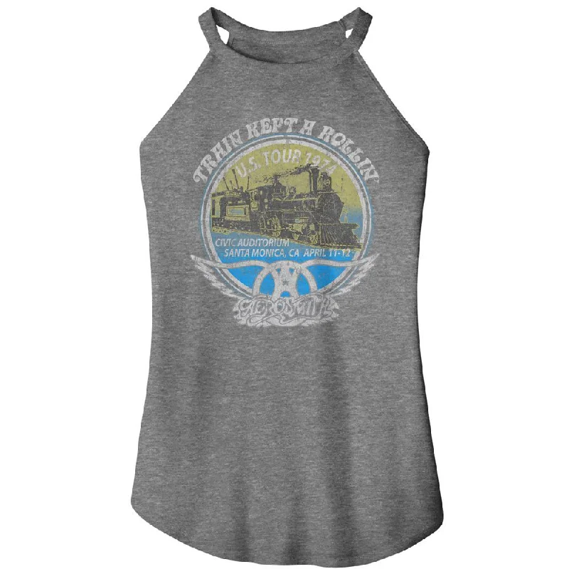 Women Exclusive AEROSMITH ROCKER Tank, Rollin flirty tank top