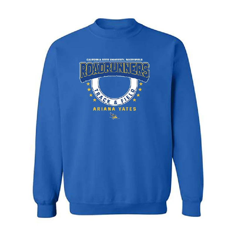 CSU Bakersfield - NCAA Women's Track & Field : Ariana Yates - Classic Fashion Shersey Crewneck Sweatshirt Hoodie with Front Slit Layering Stylish CSU Bakersfield - NCAA Women's Track & Field : Ariana Yates - Classic Fashion Shersey Crewneck Sweatshirt Hoodie with Front Slit Layering Stylish