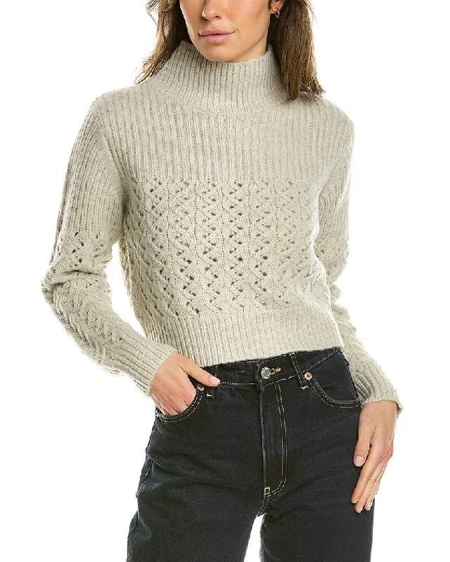 Rebecca Taylor Chainette Turtleneck Wool & Alpaca-Blend Sweater Nylon Fabric Polyester Fabric Spandex Fabric Rebecca Taylor Chainette Turtleneck Wool & Alpaca-Blend Sweater Nylon Fabric Polyester Fabric Spandex Fabric