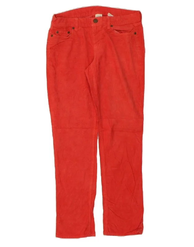 J. CREW Womens Slim Corduroy Trousers W27 L29 Red Cotton Trousers Timeless Classic
