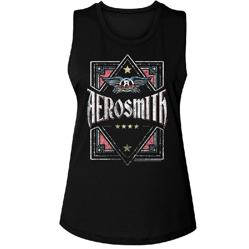 Women Exclusive AEROSMITH Tank Top, Box cotton tank top