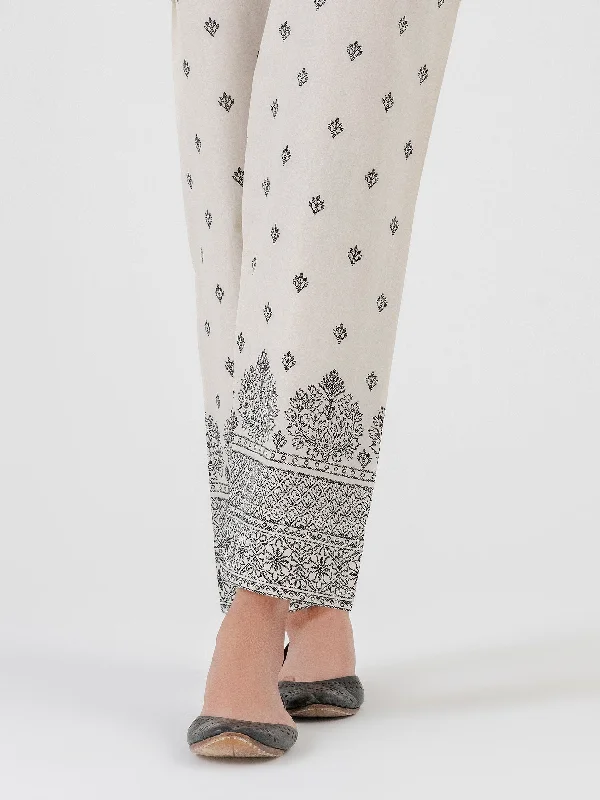 Printed Cambric Trouser (Pret) Trousers stylish elegant