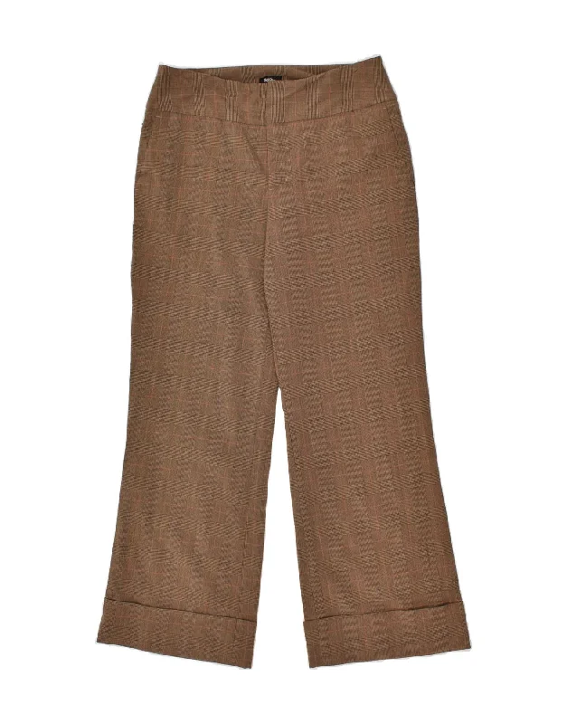 MOSSIMO Womens Stretched Flare Suit Trousers US 8 Medium W30 L29 Brown Trousers Plaid Checkered MOSSIMO Womens Stretched Flare Suit Trousers US 8 Medium W30 L29 Brown Trousers Plaid Checkered