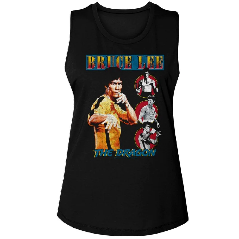 BRUCE LEE Ladies Tank Top, Comic Cover Style modal blend tank