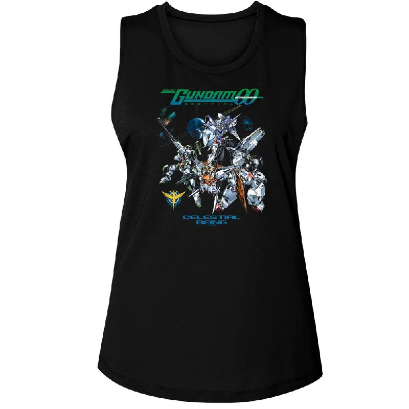 MOBILE SUIT GUNDAM Tank Top, Celestial Being In Space boho tank top