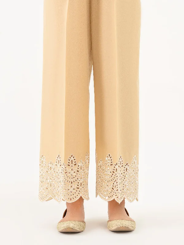 Cambric Trouser-Embroidered (Pret) Trousers Pleated Formal
