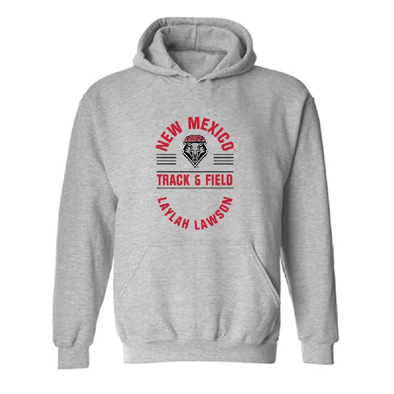 New Mexico - NCAA Women's Track & Field : Laylah Lawson - Classic Fashion Shersey Hooded Sweatshirt Hoodie with Button Placket Classic Preppy