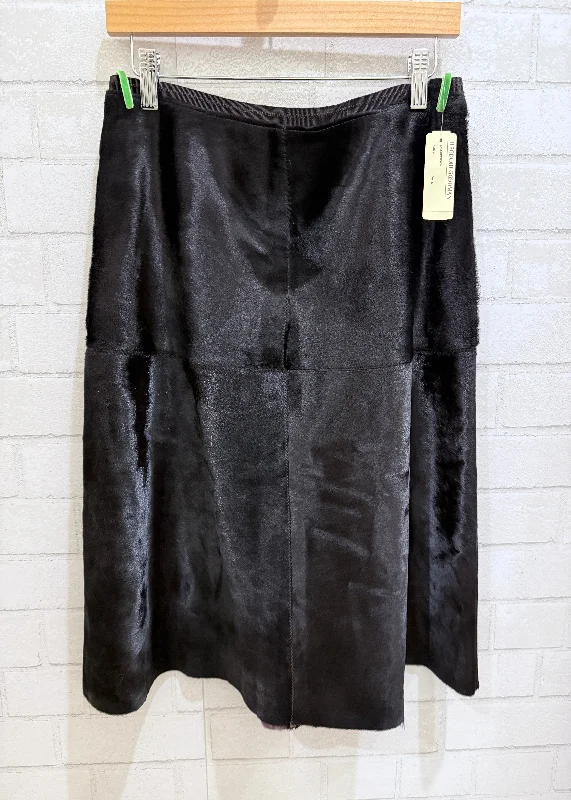 PIAZZA SEMPIONE NWT Leather Skirt / L-IT46 cashmere skirt soft