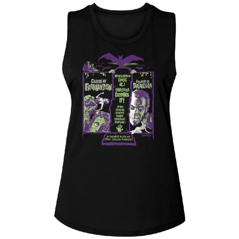 HAMMER HORROR Tank Top, Franken Drac Recolor slim fit tank