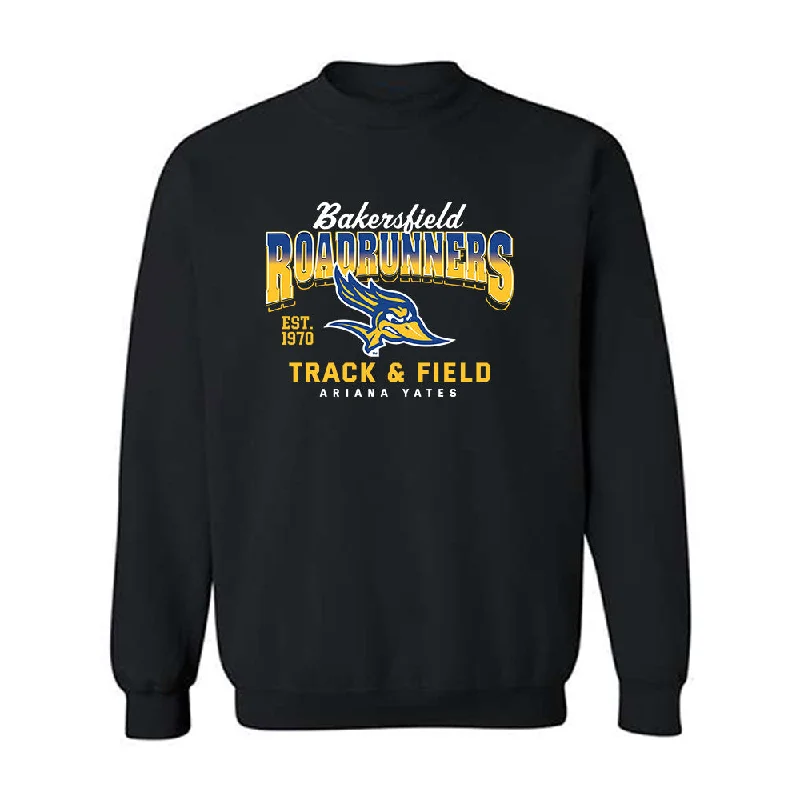 CSU Bakersfield - NCAA Women's Track & Field : Ariana Yates - Classic Fashion Shersey Crewneck Sweatshirt Hoodie with Drawstring Waist Adjustable Fitted CSU Bakersfield - NCAA Women's Track & Field : Ariana Yates - Classic Fashion Shersey Crewneck Sweatshirt Hoodie with Drawstring Waist Adjustable Fitted