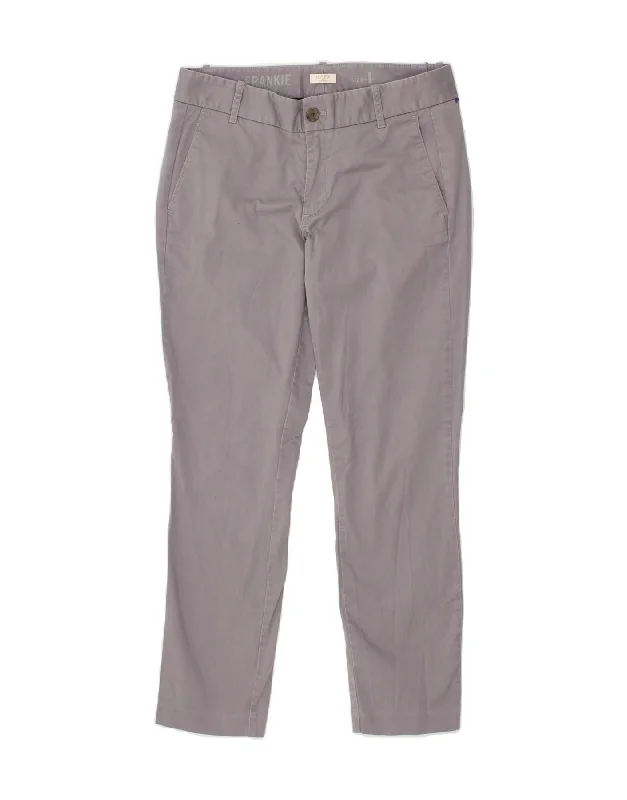 J. CREW Womens Frankie Slim Chino Trousers US 4 Small W28 L26 Grey Cotton Trousers Exclusive Limited J. CREW Womens Frankie Slim Chino Trousers US 4 Small W28 L26 Grey Cotton Trousers Exclusive Limited