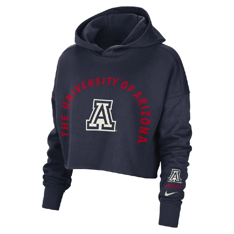 NCAA Arizona Wildcats Women's Nike Campus Crop Hoodie Hoodie with Earth Tones Natural Calm NCAA Arizona Wildcats Women's Nike Campus Crop Hoodie Hoodie with Earth Tones Natural Calm