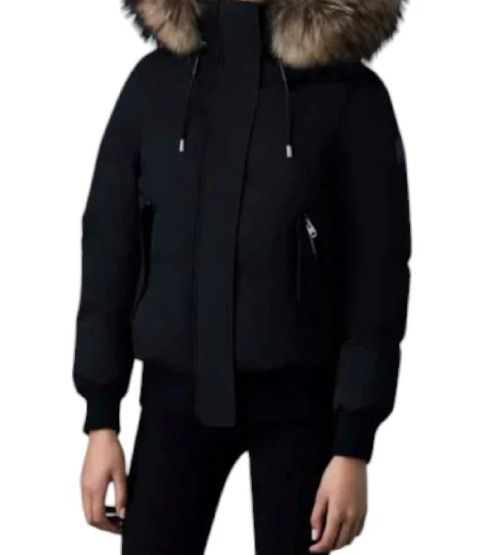 Nefi-Fz Down Jacket In Black Mesh Jacket Canvas Jacket Denim Jacket