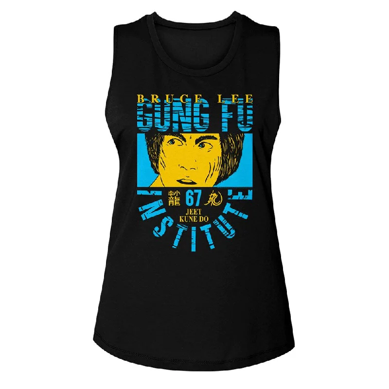 BRUCE LEE Ladies Tank Top, Bl Gung Fu activewear tank top