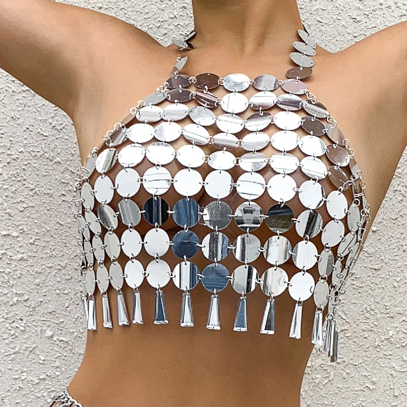Silver Tassel Top