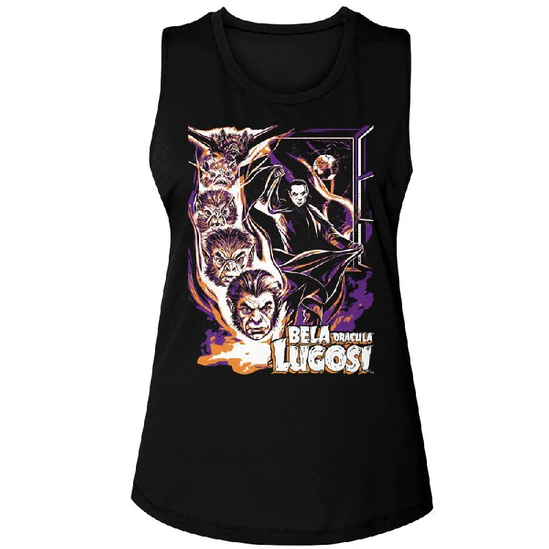 BELA LUGOSI Tank Top, Bat Transformation lace tank top