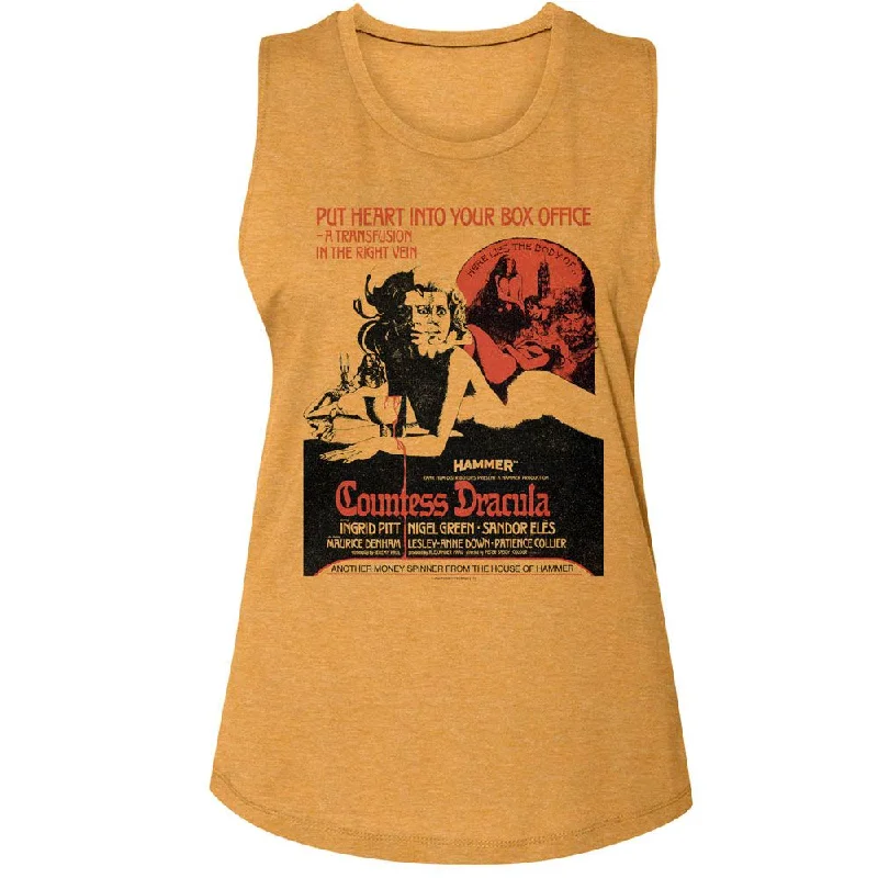 HAMMER HORROR Muscle Tank, Countess Dracula Poster baby blue tank