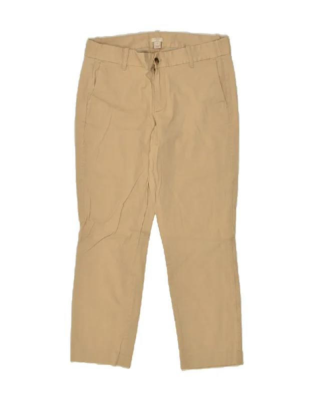 J. CREW Womens Straight Cropped Trousers US 10 Large W34 L26 Beige Cotton Trousers Prom Sequined J. CREW Womens Straight Cropped Trousers US 10 Large W34 L26 Beige Cotton Trousers Prom Sequined