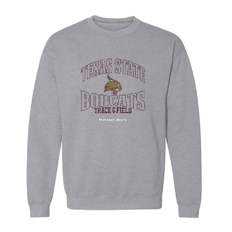 Texas State - NCAA Women's Track & Field : McKenah Sears - Crewneck Sweatshirt Hoodie with Fur Luxurious Winter Texas State - NCAA Women's Track & Field : McKenah Sears - Crewneck Sweatshirt Hoodie with Fur Luxurious Winter