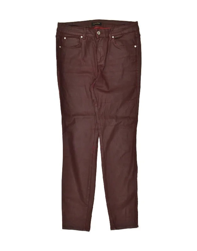 MASSIMO DUTTI Womens Slim Casual Trousers EU 40 Medium W30 L29 Burgundy Trousers Velvet Soft MASSIMO DUTTI Womens Slim Casual Trousers EU 40 Medium W30 L29 Burgundy Trousers Velvet Soft