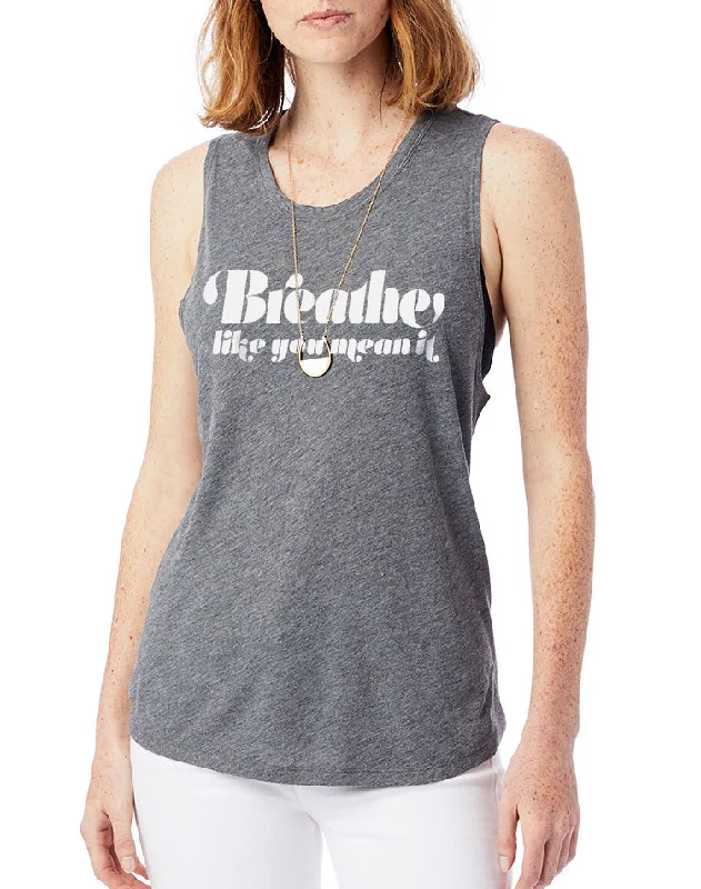 Women's Breathe Like You Mean It Muscle Tank cropped tank top