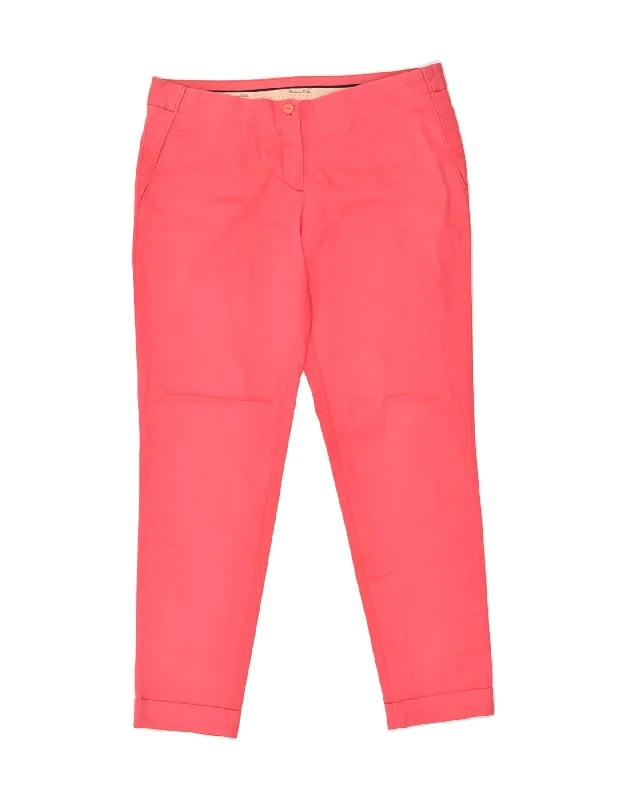 MASSIMO DUTTI Womens Slim Chino Trousers W32 L28 Pink Trousers Hiking Durable