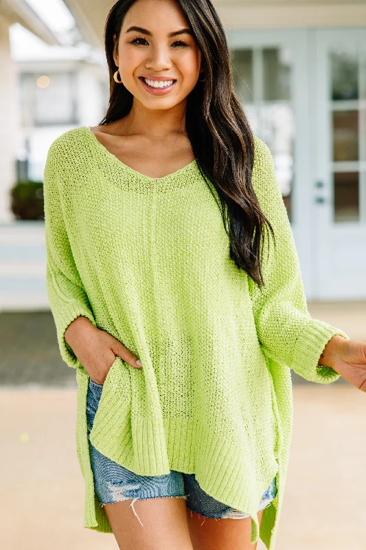 Don't Waste A Moment Neon Lime Oversized Sweater Graphic Sweater Embroidered Appliqued Don't Waste A Moment Neon Lime Oversized Sweater Graphic Sweater Embroidered Appliqued