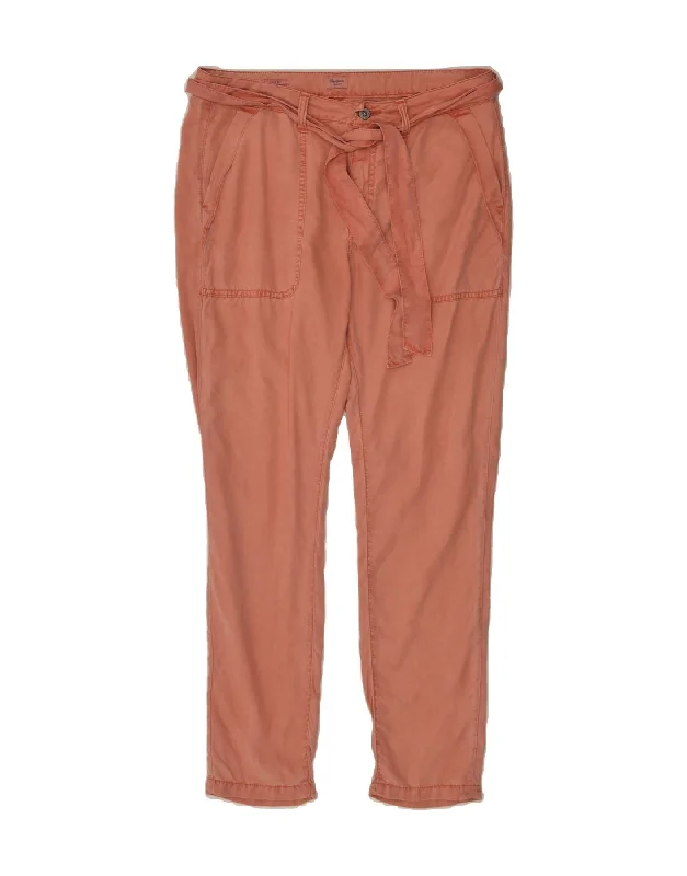 PEPE JEANS Womens Tapered Chino Trousers W34 L28  Pink Trousers Review Highly